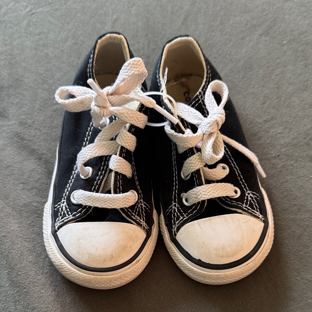 Converse Black and White Kids Canvas Sneakers